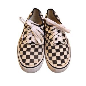 Vans Authentic Black White Checkered Low Top Sneakers Unisex W8 M6.5